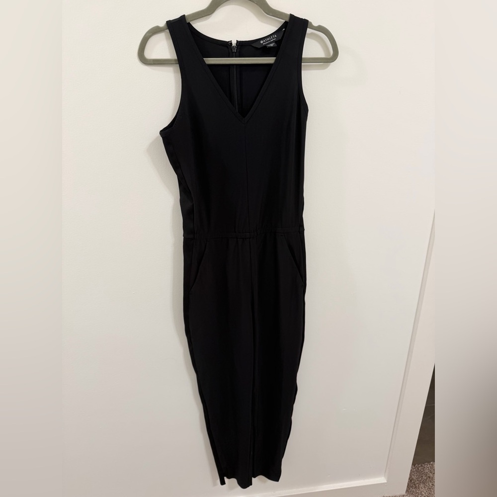 Athleta Brooklyn Jumpsuit Black Sleeveless – Size 0 - Picture 3 of 7